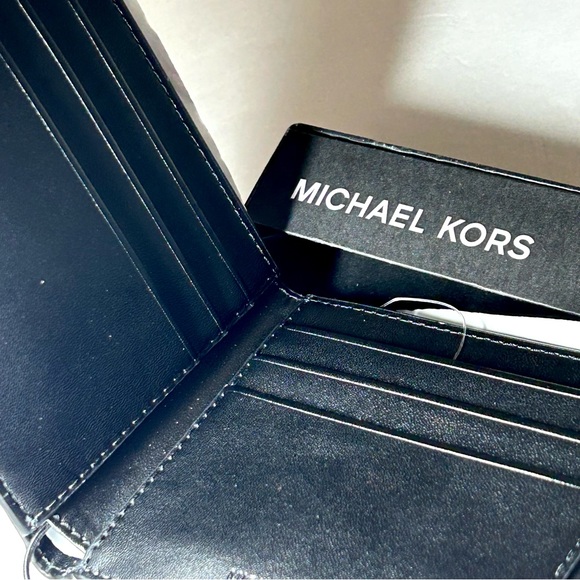 Michael Kors Men’s Slim Billfold Signature Wallet Black Jet Set Mens 86F2SMNF5B - Picture 6 of 16